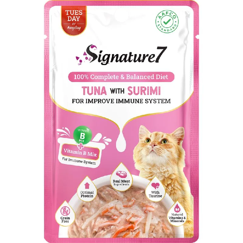 automatic self-cleaning litter box-20% OFF: Signature7 Tuna With Surimi For Improve Immune System (Tue) Grain-Free Pouch Cat Food 50g x 12