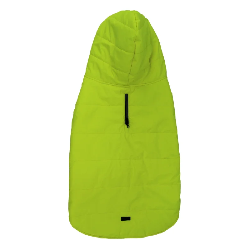 dog harness for hiking-Pawpourri Puffer Jacket for Dogs (Lime Green)