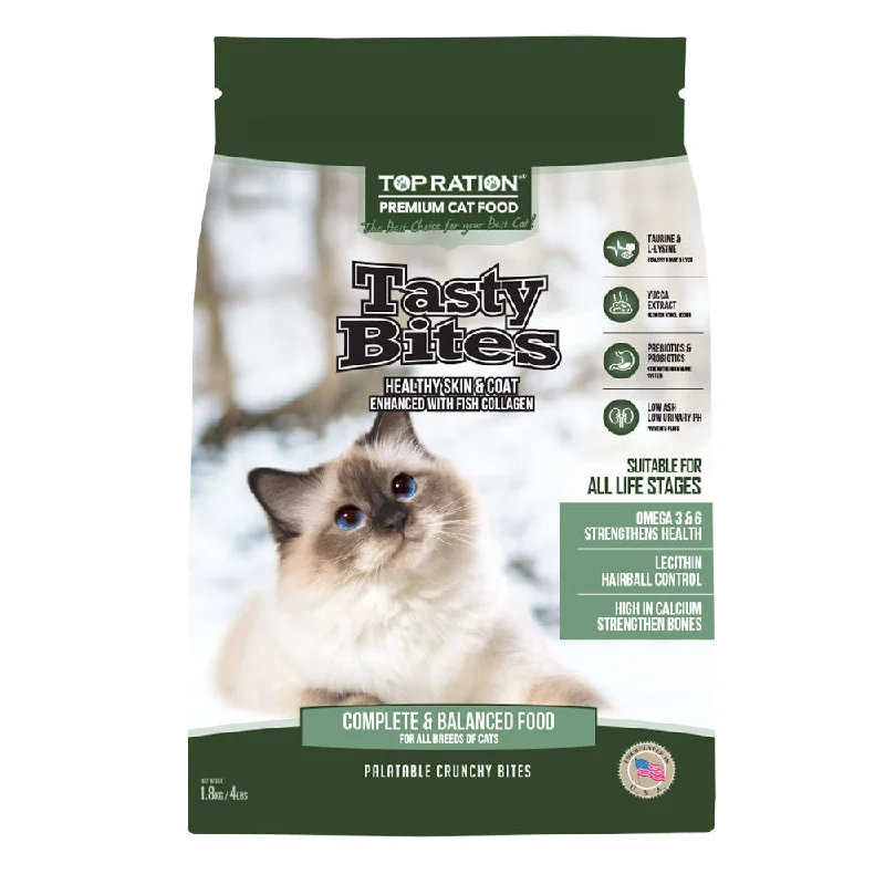 dog leash with waste bag holder-Top Ration Tasty Bites Dry Cat Food