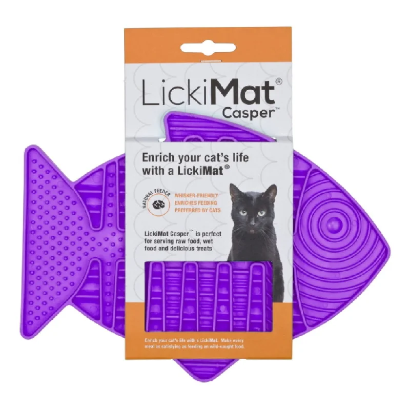 pet GPS tracker with app-LickiMat Cat Classic Casper Slow Down Feeder/Mat