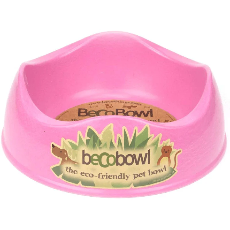 smart pet camera with treat dispenser-Beco Bowl for Dogs (Pink)