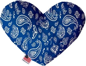 orthopedic dog bed for senior dogs-Blue Western Squeaker Heart Dog Toy