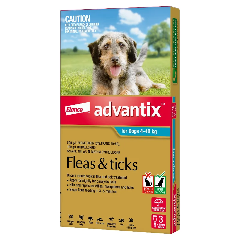 bird cage liner paper roll-Advantix Flea & Tick Treatment for Medium Dogs 4-10kg 3 Pack