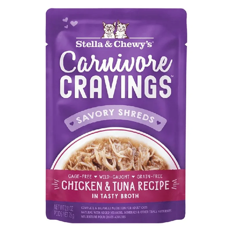 indestructible dog toys for large breeds-4 FOR $13.60: Stella & Chewy's Carnivore Cravings Savory Shreds Chicken & Tuna In Broth Grain-Free Pouch Cat Food 2.8oz