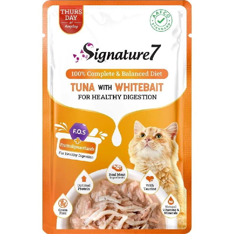 cat window perch hammock-20% OFF: Signature7 Tuna With Whitebait For Healthy Digestion (Thurs) Grain-Free Pouch Cat Food 50g x 12