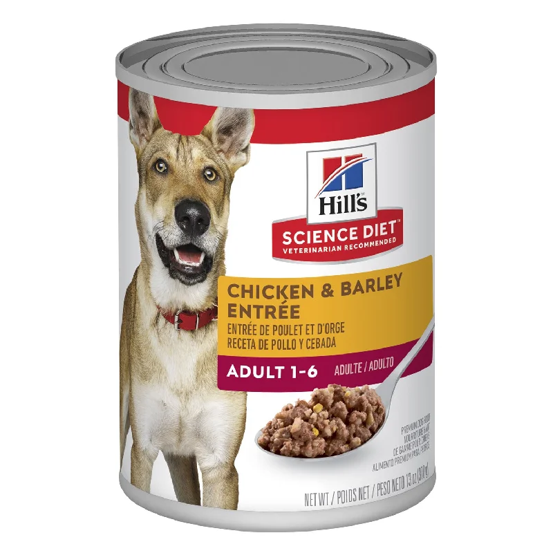 pet carrier airline approved-Hill's Science Diet Chicken & Barley Entree Adult Canned Dog Food