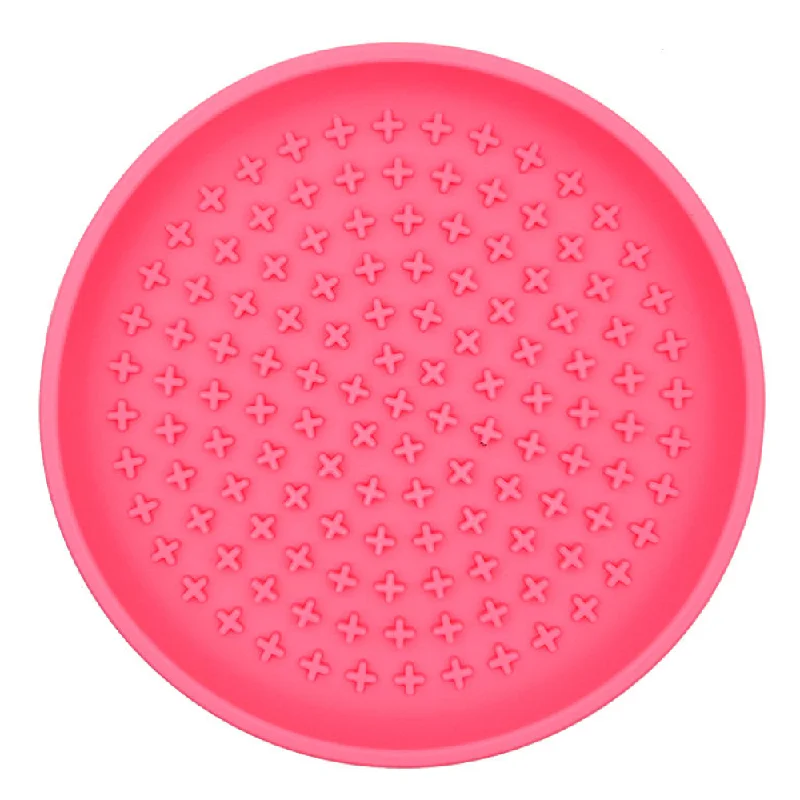 dog cooling pad for summer-Talking Dog Club Lickables Licking Bowls for Dogs and Cats (Pink)