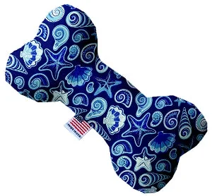 bird cage liner paper roll-Blue Seashells Canvas Squeaker Bone Dog Toy