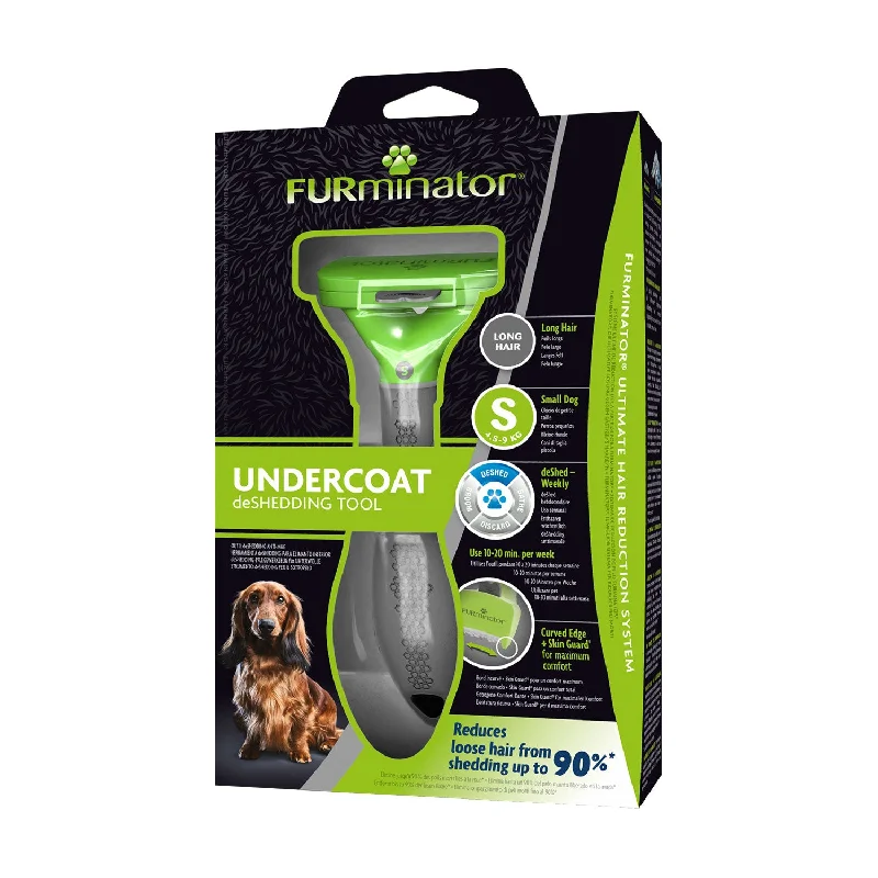 natural dog shampoo for sensitive skin-FURminator Undercoat deShedding Tool for Small Dogs with Long Hair