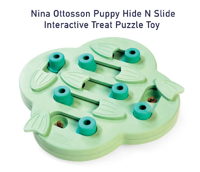 personalized pet ID tags engraved-Nina Ottosson Puppy Hide n Slide Interactive Treat Puzzle Toy: Dog Interactive Game (Level 2)