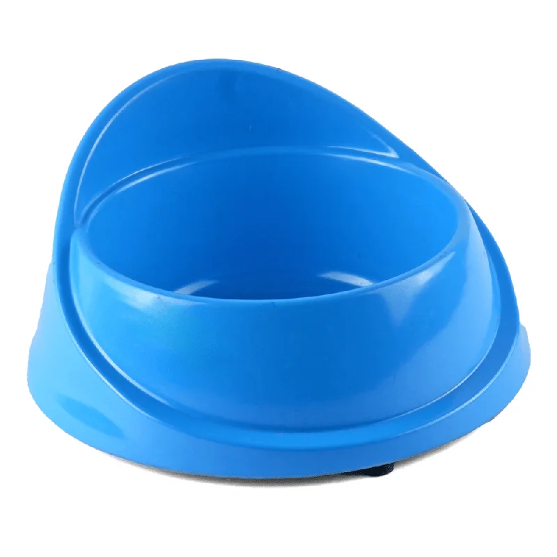 puppy chew bone natural-M Pets Single Fashion Diner Bowl for Dogs and Cats (Blue)