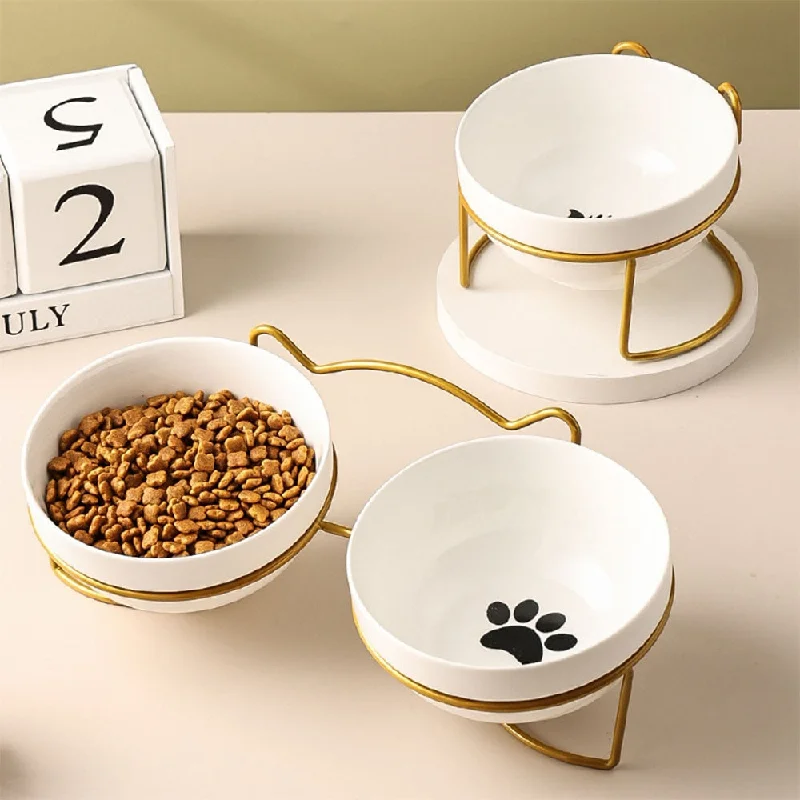 automatic self-cleaning litter box-Cat Bowls with Stand