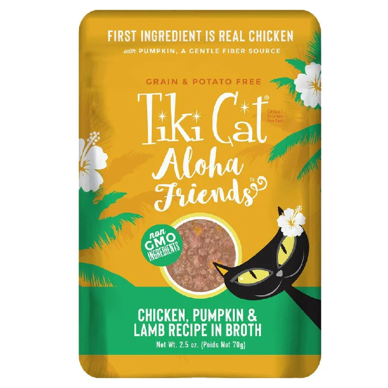 large breed dog joint supplements-Tiki Cat Aloha Friends Chicken, Pumpkin, & Lamb in Broth Wet Food For Cats (2.5 oz x 12 pouches)