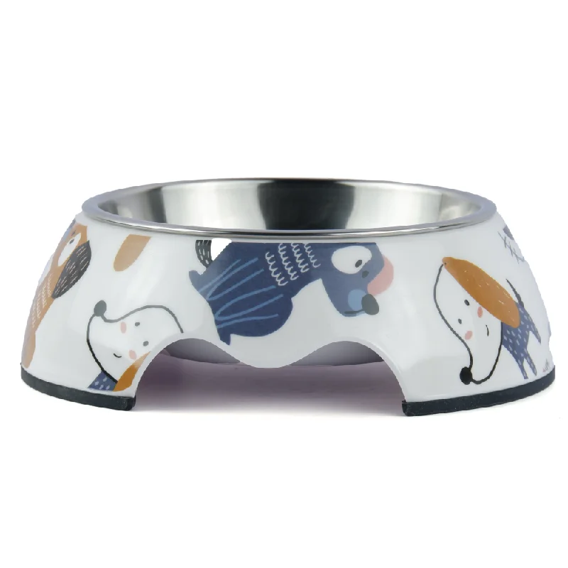 retractable dog leash heavy duty-Pet Vogue Cartoon Pattern Colourful Bowl for Dogs and Cats