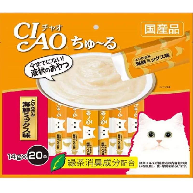 automatic self-cleaning litter box-10% OFF: Ciao ChuRu Chicken Fillet Seafood Liquid Cat Treat 280g