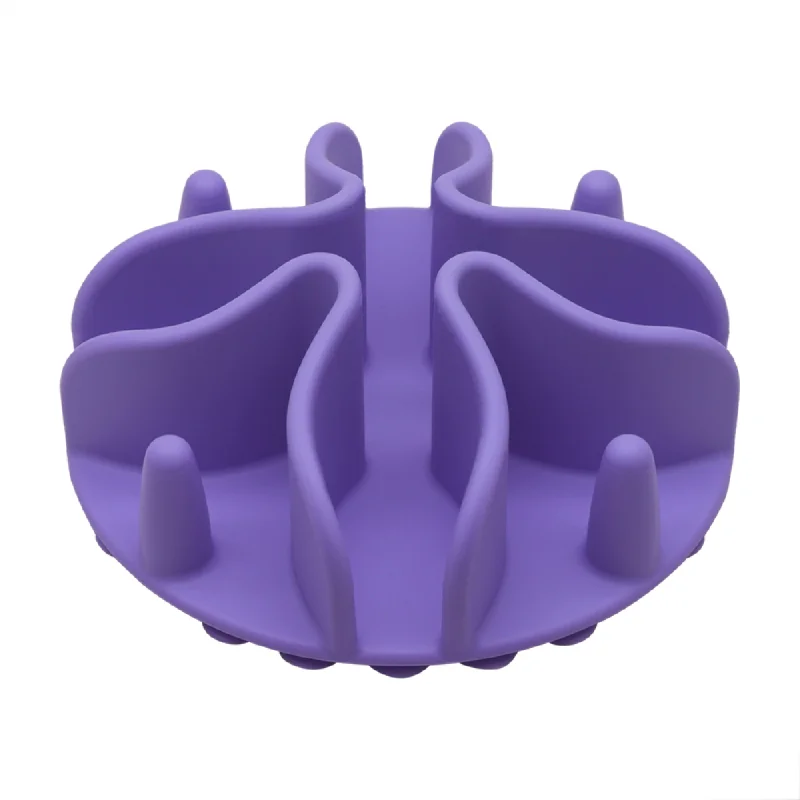 flea and tick prevention for cats-Talking Dog Club Slow Feeder Bowl Attachment for Dogs and Cats (Purple)