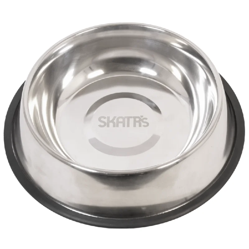 hamster running wheel silent-Skatrs Anti Skid Stainless Steel Bowl for Dogs and Cats (1400mL)