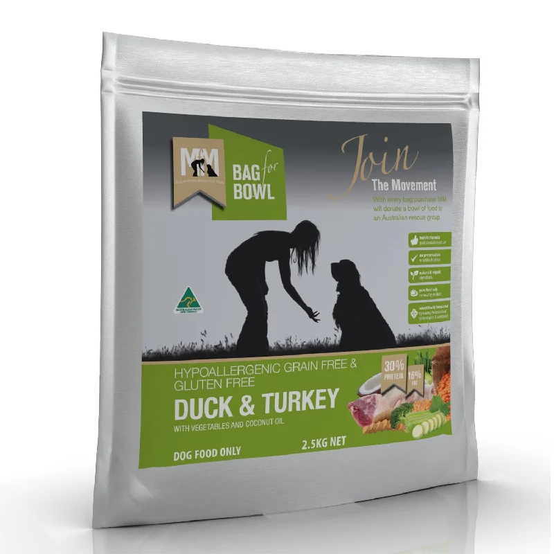 puppy chew bone natural-Meals for Mutts Grain Free Duck & Turkey Adult Dry Dog Food