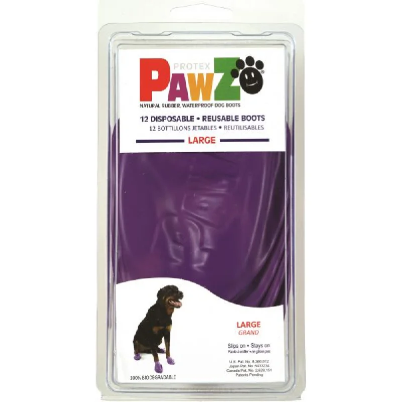 cat litter deodorizer natural-Protex PawZ Boots for Dogs (Purple)