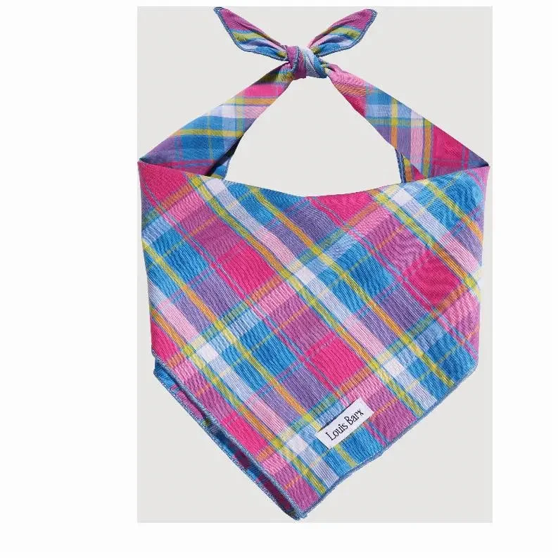 pet carrier airline approved-Colorful Plaid Bandana