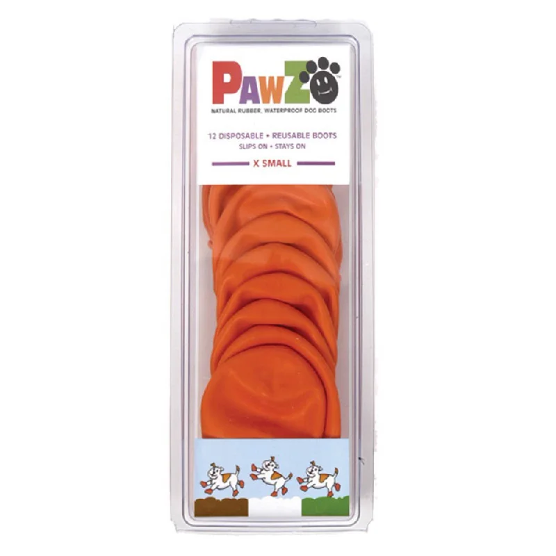 chew-proof rabbit water bottle-Protex PawZ Boots for Dogs (Orange)