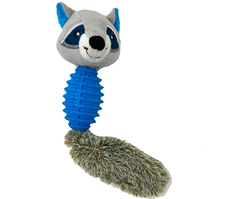 dog agility training equipment-For The Fur Kids Foxy Plush Squeaky Dog Toy (Blue)