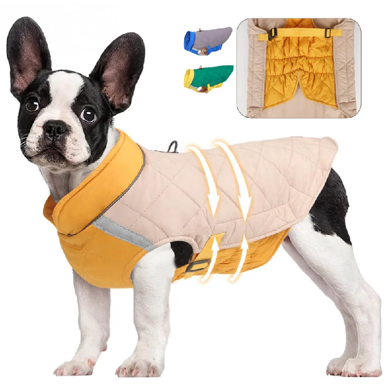 pet nail grinder quiet-Adjustable Quilted Dog Jacket - Warm and Safe for Winter Walks