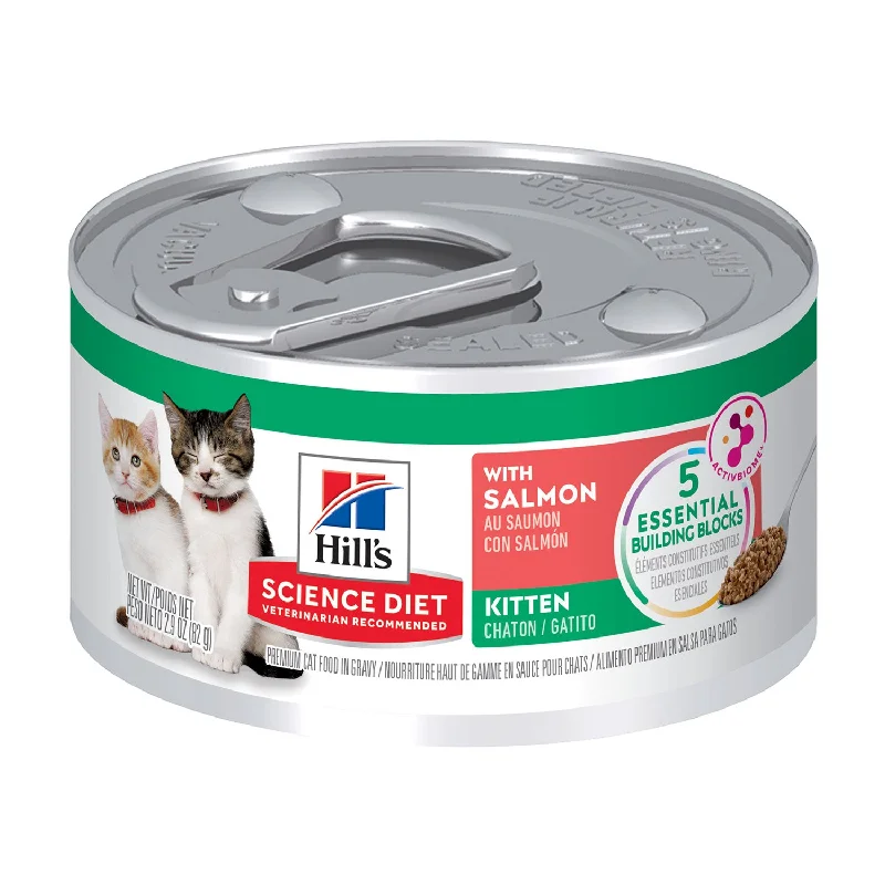 automatic self-cleaning litter box-Hills Science Diet Kitten Salmon Canned Cat Food 24 x 82g