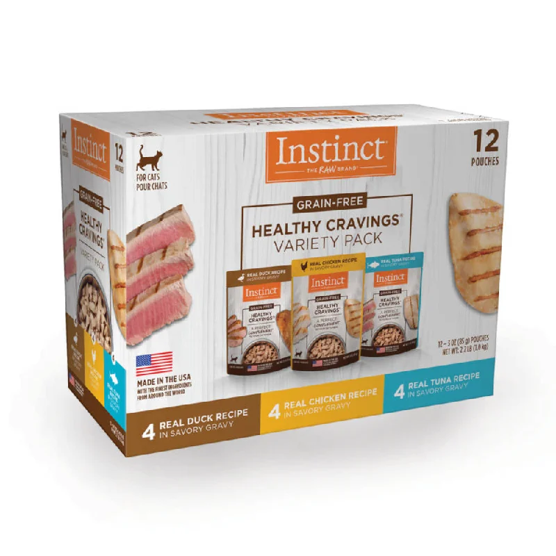 pet first aid kit for emergencies-10% OFF: Instinct Healthy Cravings Variety Pack Grain-Free Wet Cat Food Topper (12 x 3oz pouches)