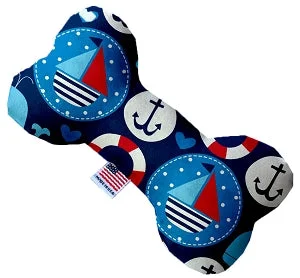 cat litter deodorizer natural-Anchors Away Canvas Squeaker Bone Dog Toy