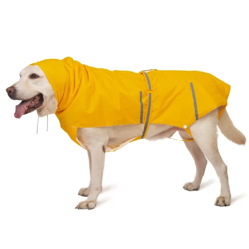 cat ear cleaner gentle solution-PetWale Reflective Raincoat for Dogs (Yellow)