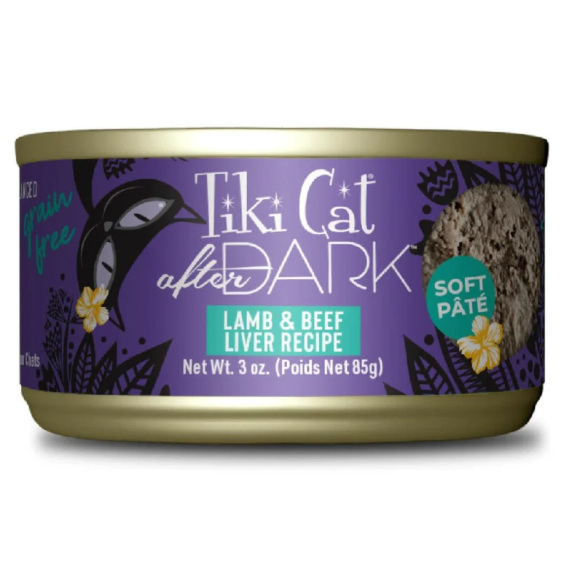 cat grass growing kit organic-Tiki Cat After Dark Lamb & Beef Pate Grain-Free Wet Food For Cats (3 oz x 12 cans)