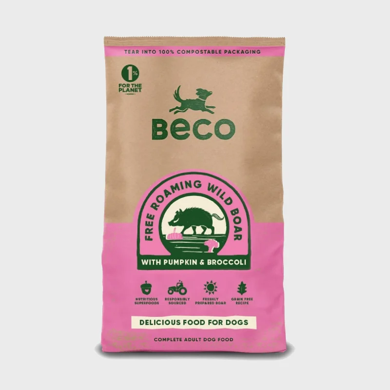 dog toothbrush and toothpaste set-Beco Wild Boar with Pumpkin & Broccoli Dry Adult Dog Food