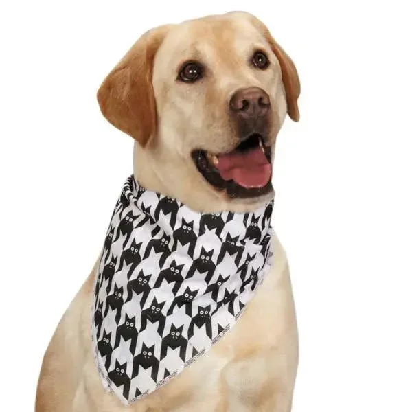 pet heat lamp for reptiles-AR Houndstooth Bat Bandana Wht/Blk