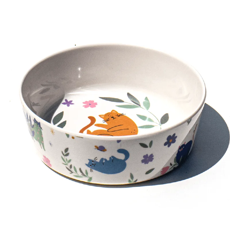 dog cooling pad for summer-Flower Cats Cat Bowl