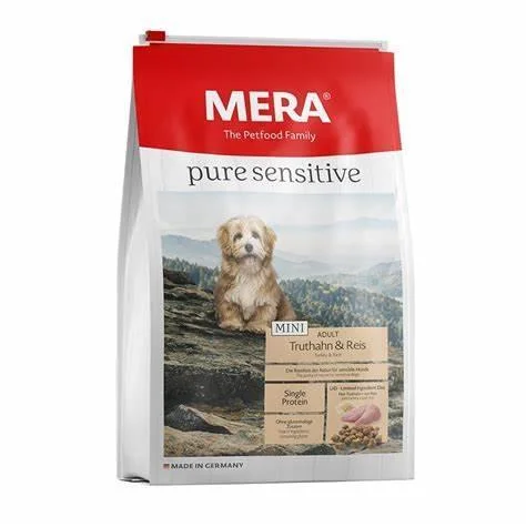 dog life jacket for swimming-Mera Pure Mini Turkey & Rice 4KG