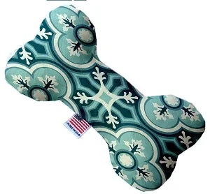 dog training clicker with wrist strap-Blue Lagoon Canvas Squeaker Bone Dog Toy