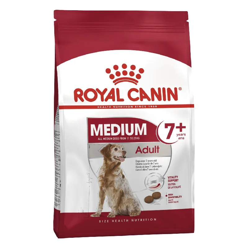 anti-slip dog socks for hardwood floors-Royal Canin Medium Adult 7+ Dry Dog Food 15kg