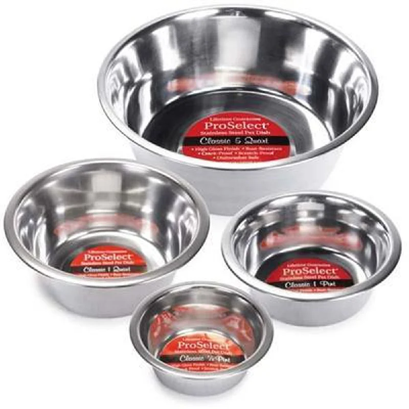 automatic pet feeder with timer-ProSelect Stainless Steel Dog Bowl