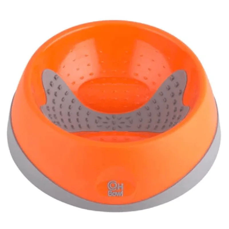 heated cat bed for winter-LickiMat OH Bowl Slow Feeder for Dogs (Orange)