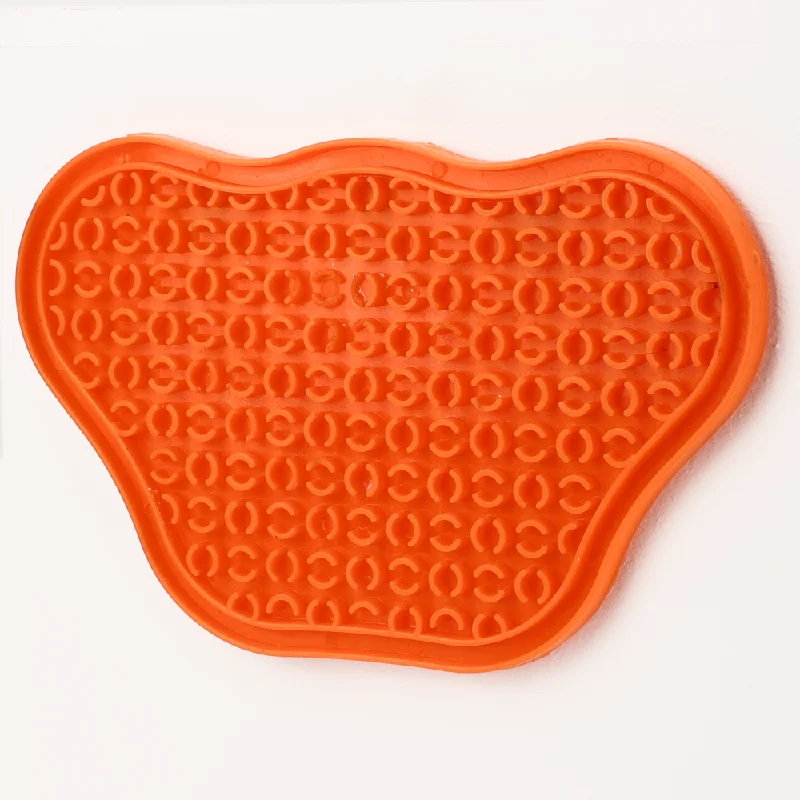 flea and tick prevention for cats-Skatrs Licky Mat for Dogs and Cat (Orange)