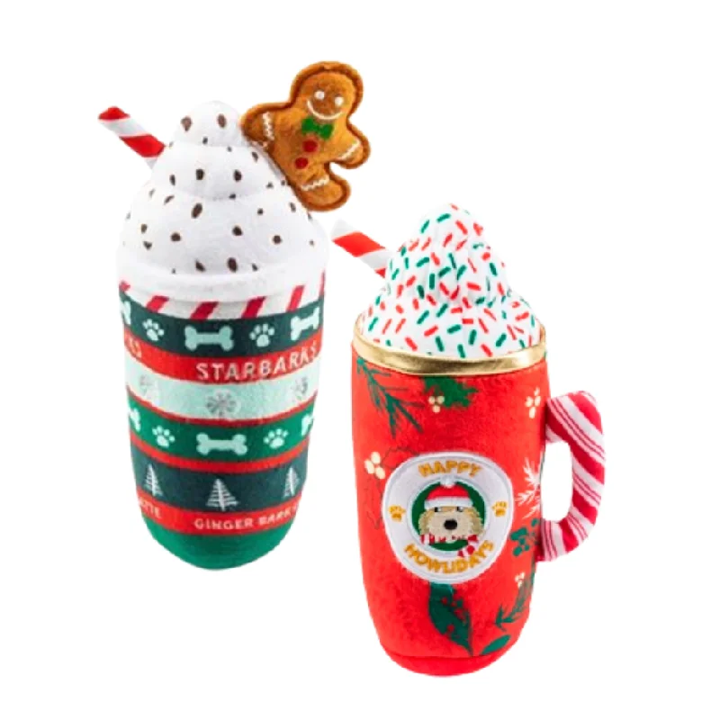 chew toys for aggressive chewers-Christmas Coffee Dog Toys