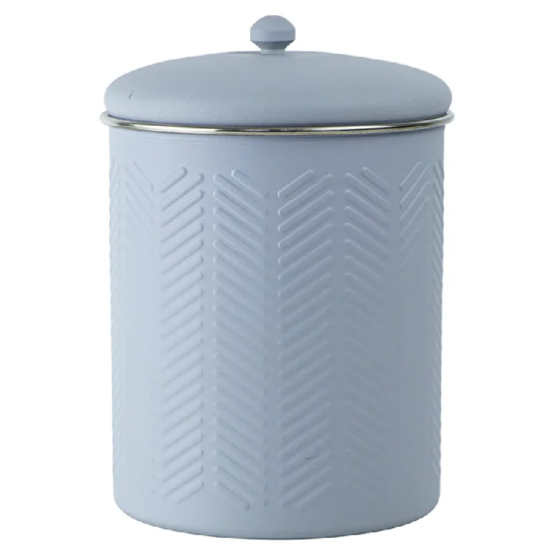 automatic self-cleaning litter box-Pawpourri Chevron Emboss Treat Jar for Dogs and Cats (Grey)