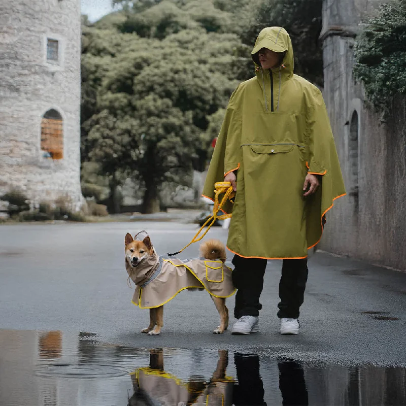 multi-level cat tree with condo-Adjustable Reflective Waterproof with Pocket Dog Human Matching Raincoat-Stay Dry