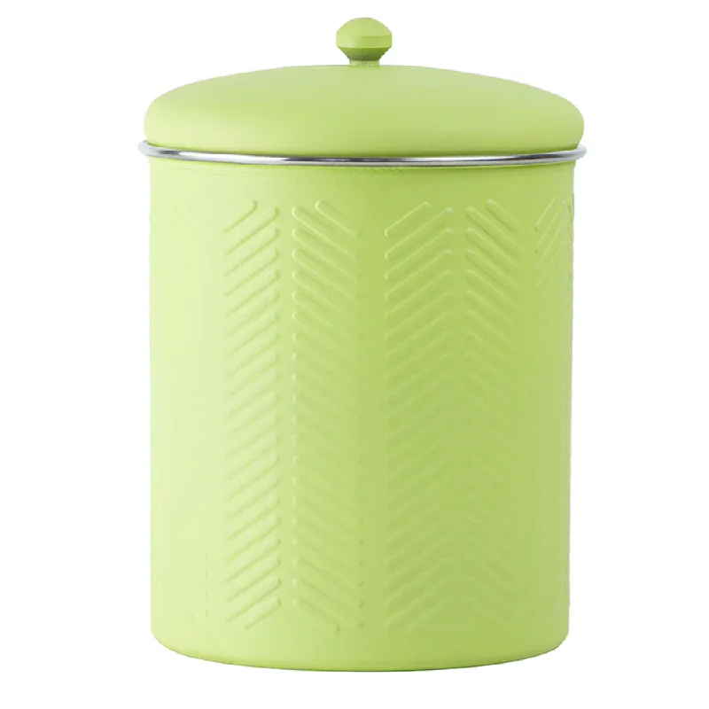 anti-bark collar for small dogs-Pawpourri Chevron Emboss Treat Jar for Dogs and Cats (Green)