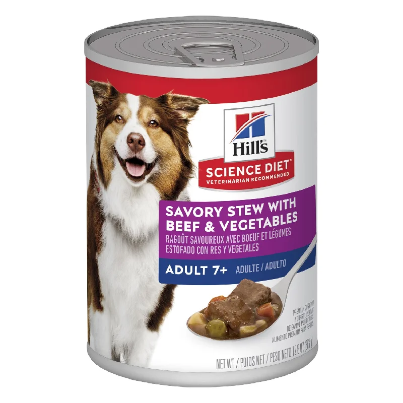 DIY pet grooming kit electric-Hill's Science Diet Savory Stew Beef & Vegetable 7+ Adult Canned Dog Food