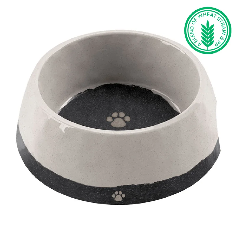 pet hair vacuum for couch-Bamboo Brown Glaze Dog Bowl