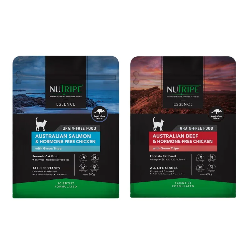 portable water bottle for dogs-'TRIAL SPECIAL 18% OFF': Nutripe Essence Australian Grain-Free Dry CAT Food 200g