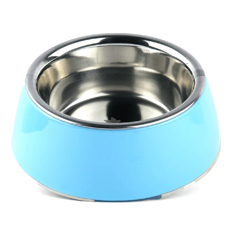 dog training clicker with wrist strap-Basil Solid Color Melamine Bowl for Dogs and Cats (Blue)