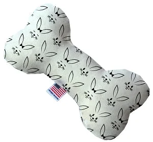 dog cooling vest for summer heat-Bunny Face Canvas Squeaker Bone Dog Toy